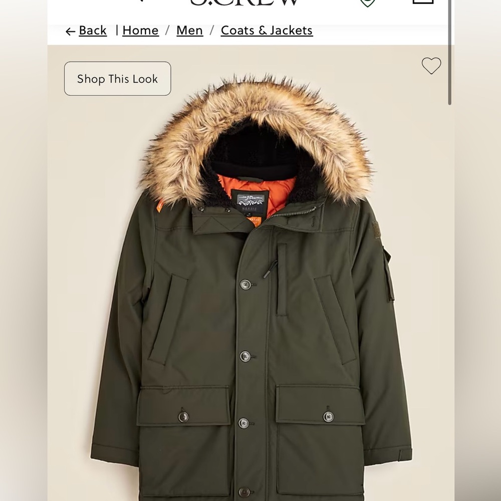 NEW Maroon colored, large NEW Jcrew parka